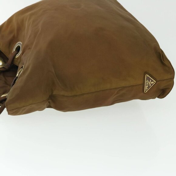PRADA Tote Bag Nylon Brown Auth cl694 - Picture 5 of 15
